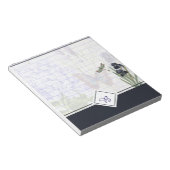 Botanische tuin monogram notitieblok (Schuin)