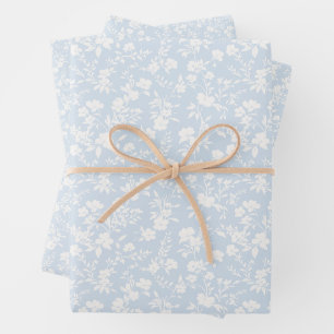 Botanische Tuin Neutraal - Poederblauw Inpakpapier Vel