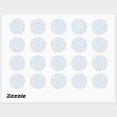 Botanische Tuin Neutraal - Poederblauw Ronde Sticker (Vel)