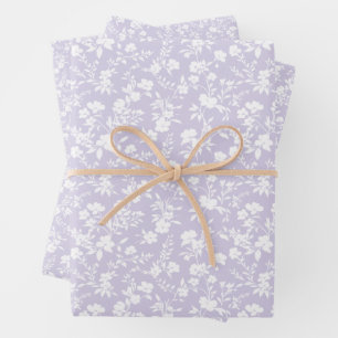 Botanische Tuin Neutraal - Stof Lavendel Inpakpapier Vel