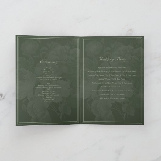 Botanische Tuin Party Wedding Route Programma (Binnen)