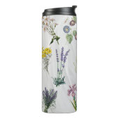  botanische tuin print, tuin nostalgie thermosbeker (Gedraaid links)
