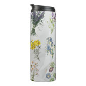  botanische tuin print, tuin nostalgie thermosbeker (Geroteerd rechts)