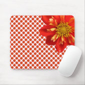 Botanische tuin Sinaasappel Dahlia Flower Muismat (Met muis)