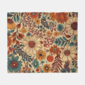 Botanische Tuin Tapestry Fleece Deken (Voorkant (Horizontaal))