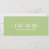 Botanische Tuin Ticket Cadeaubon Kaart (Achterkant)