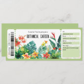 Botanische Tuin Ticket Cadeaubon Kaart (Voorkant / Achterkant)