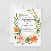 Botanische Tuin Tropisch Groen Housewarming Party Kaart (Voorkant)