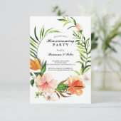 Botanische Tuin Tropisch Groen Housewarming Party Kaart (Staand voorkant)