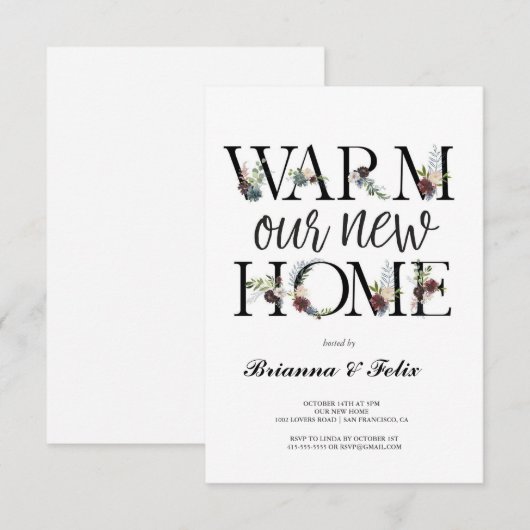 Botanische Tuin Tropisch Groen Housewarming Party Kaart (Voorkant / Achterkant)