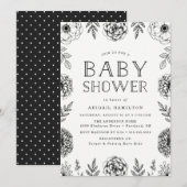 Botanische tuin | Uitnodiging tot Baby shower (Voorkant / Achterkant)