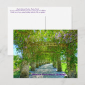 Botanische tuin van koningin's Wreath Napels, Flor Briefkaart (Voorkant / Achterkant)