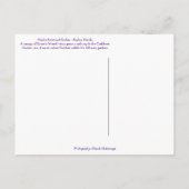 Botanische tuin van koningin's Wreath Napels, Flor Briefkaart (Achterkant)