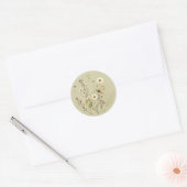  botanische tuin van wilde bloemen en varens ronde sticker (Envelop)