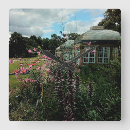 Botanische tuin vierkante klok