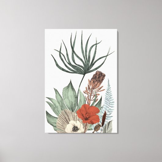  botanische tuin – Wildflowers & Protea Il Canvas Afdruk (Voorkant)