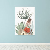  botanische tuin – Wildflowers & Protea Il Canvas Afdruk (Insitu (Houten vloer))