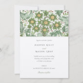 Botanische Tuin William Morris Bloemen Bruiloft Kaart (Voorkant)