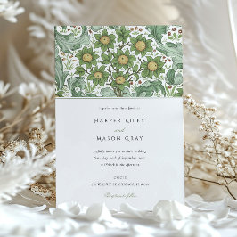 Botanische Tuin William Morris Bloemen Bruiloft Kaart