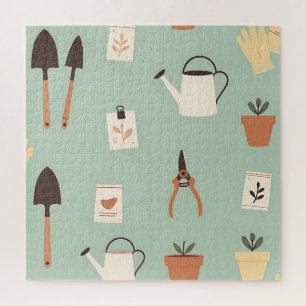 Botanische tuinaccessoires patroon legpuzzel