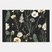 Botanische tuinbloemen inpakpapier vel (Voorkant 2)