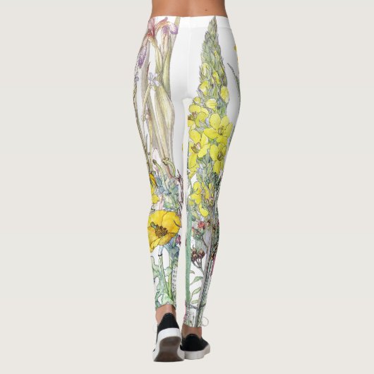 Botanische tuinbloemen over de Leggings (Achterkant)
