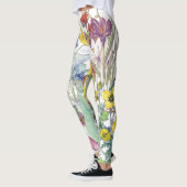 Botanische tuinbloemen over de Leggings (Links)