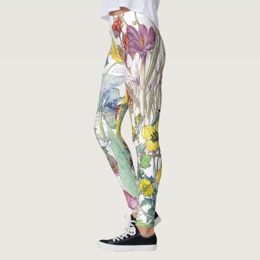 Botanische tuinbloemen over de Leggings (Links)