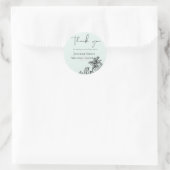 Botanische tuinbodes verlaten budget bruiloft ronde sticker (Tas)