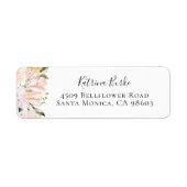 Botanische tuinbouwtitel — Adres voor retourzendin Etiket (Voorkant)