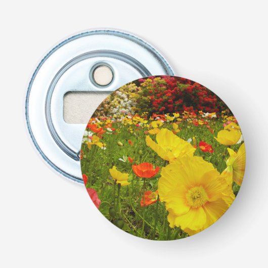 Botanische tuinen bij Queens Park Button Flesopener (Voorkant)