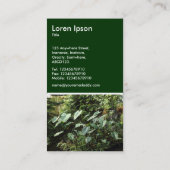 Botanische tuinen - Donkergroen Visitekaartje (Achterkant)