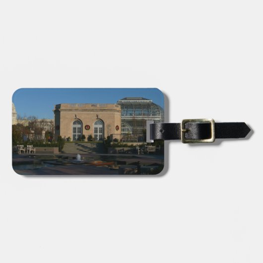 Botanische tuinen met Kerstmis in Washington DC Bagagelabel (Voorkant horizontaal)