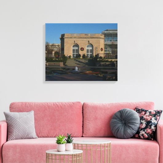 Botanische tuinen met Kerstmis in Washington DC Canvas Afdruk (Insitu (Woonkamer))