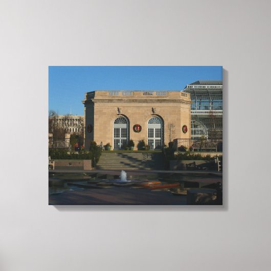 Botanische tuinen met Kerstmis in Washington DC Canvas Afdruk (Voorkant)