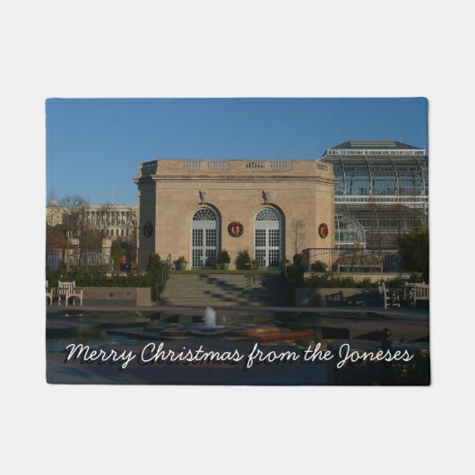 Botanische tuinen met Kerstmis in Washington DC Deurmat (Voorkant)