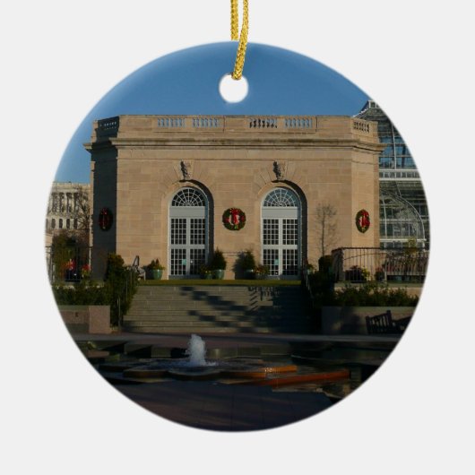 Botanische tuinen met Kerstmis in Washington DC Keramisch Ornament (Voorkant)