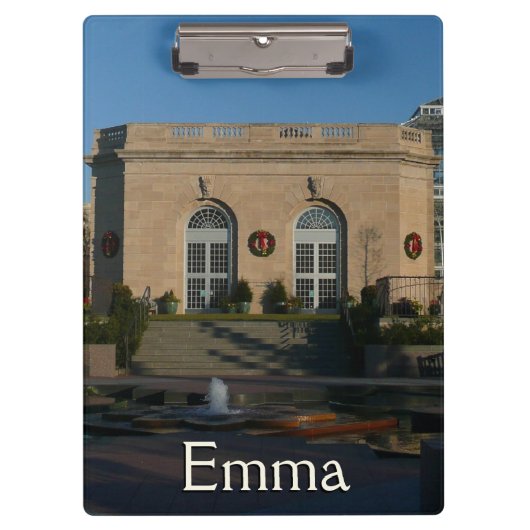 Botanische tuinen met Kerstmis in Washington DC Klembord (Voorkant)