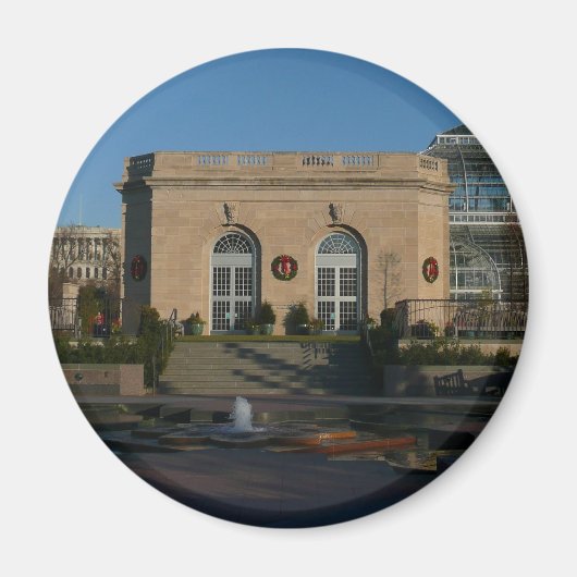 Botanische tuinen met Kerstmis in Washington DC Magneet (Voorkant)