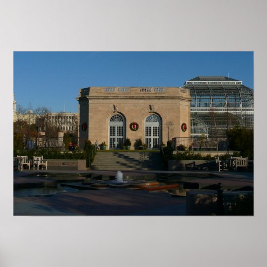 Botanische tuinen met Kerstmis in Washington DC Poster (Voorkant)