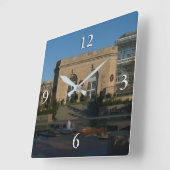 Botanische tuinen met Kerstmis in Washington DC Vierkante Klok (Hoek)