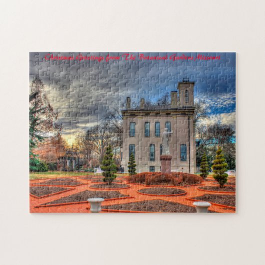 Botanische tuinen Missouri.kerstgroeten Legpuzzel (Horizontaal)