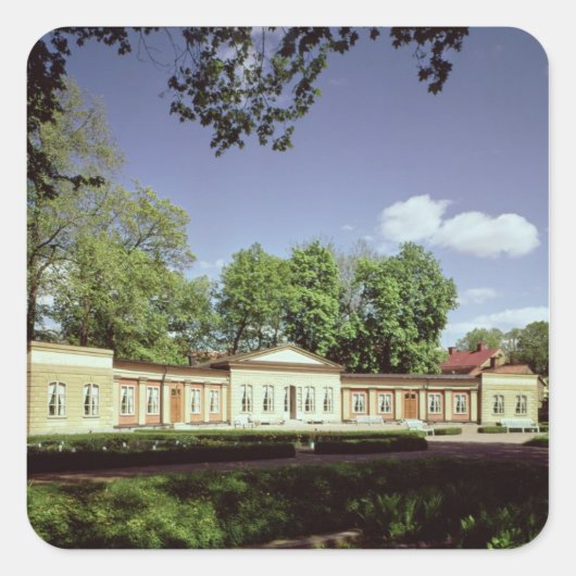 Botanische tuinen Orangery Vierkante Sticker (Voorkant)