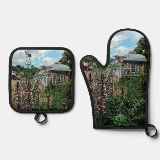 Botanische tuinen ovenwant & pannenlap set (Voorkant)
