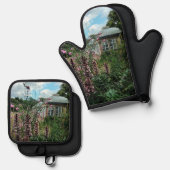 Botanische tuinen ovenwant & pannenlap set (Voorkant / Achterkant)