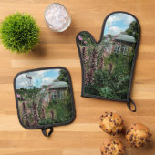 Botanische tuinen ovenwant & pannenlap set (Top down)