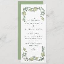 Botanische tuinen Uitnodiging tot bruiloft