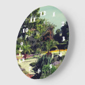 Botanische tuinfoto wandklok (Hoek)