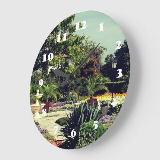 Botanische tuinfoto wandklok (Hoek)