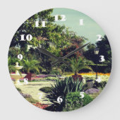 Botanische tuinfoto wandklok (Voorkant)